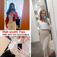 Dzianinowy sweter rozpinany damski koreańska krótka bluza z długim rękawem V neck Green Blue 6